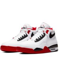 Мъжки кецове NIKE Flight Legacy Shoes White/Red, снимка 3 - Кецове - 45982058