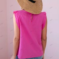 Дамска памучна блуза с финни волани, 4цвята , снимка 4 - Ризи - 45838838