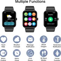 Смарт часовник IOWODO, монитор за сърдечен ритъм и сън, кислород в кръвта, IP68, iOS Android, снимка 6 - Смарт гривни - 45420089