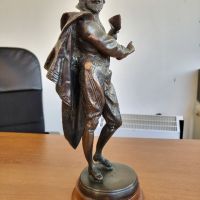 Антикварна бронзова статуетка Шекспир, снимка 2 - Колекции - 45109806