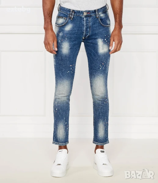 PHILIPP PLEIN оригинални сини мъжки дънки разм.40, снимка 1