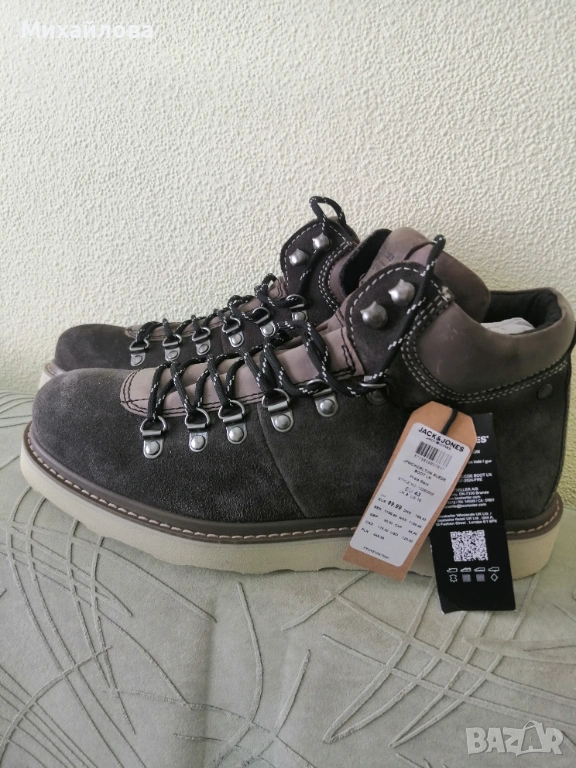 Мъжки боти от естествена кожа Jack and Jhones, снимка 1