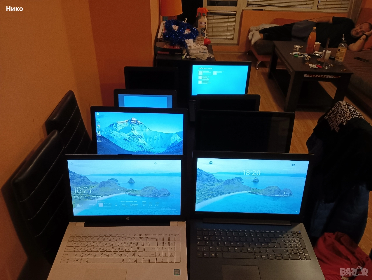 лот от работещи лаптопи Lenovo,HP, снимка 1