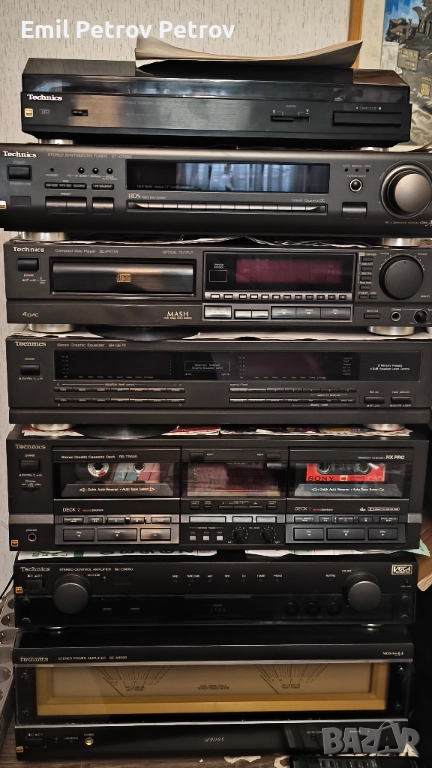 Промо 🌟 🌟 🌟 TECHNICS TOP SET  предусилвател тунер CD касетен дек, снимка 1