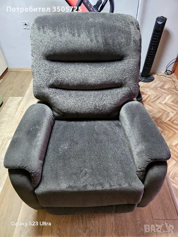 Релаксиращо кресло, регулируемо, кафяво, меко и удобно, снимка 1