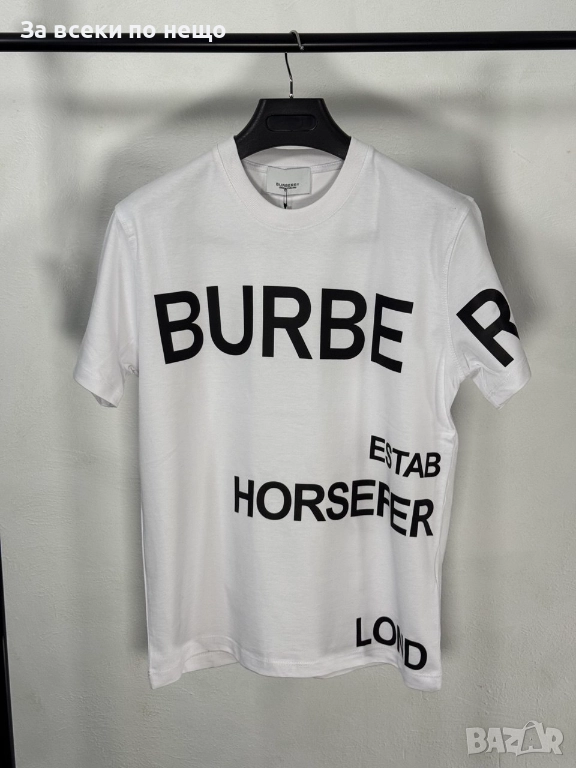 Burberry Мъжка Бяла Тениска👕Мъжка Блуза С Къс Ръкав В Бял Цвят Код V.B.19, снимка 1