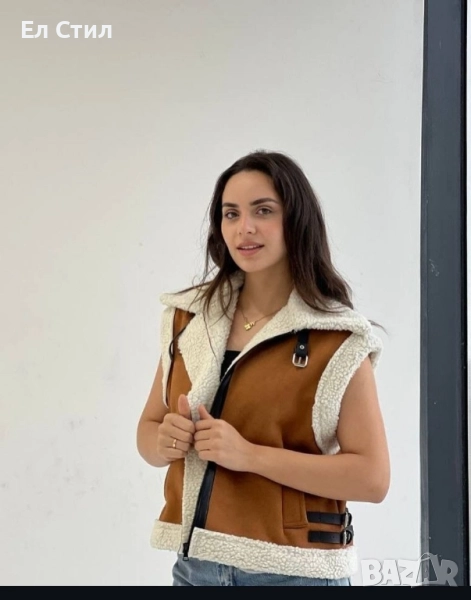 📌#Елек с #каракул Наличен в бежаво С М Л размер Цена 65лв/33.23 €, снимка 1