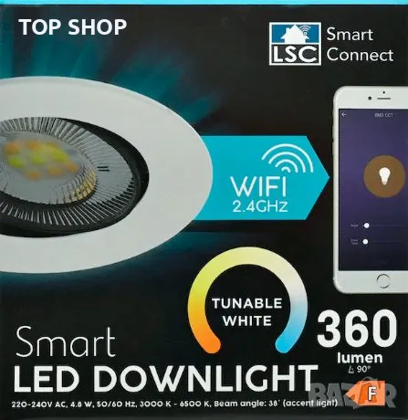 LSC Smart Connect LED Downlight смарт луничка, снимка 1