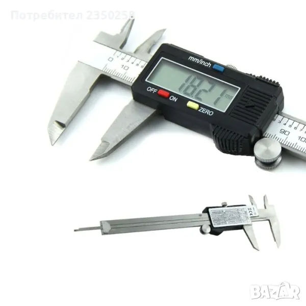 Здрав Стоманен Метален дигитален шублер в кутия 150mm, снимка 1