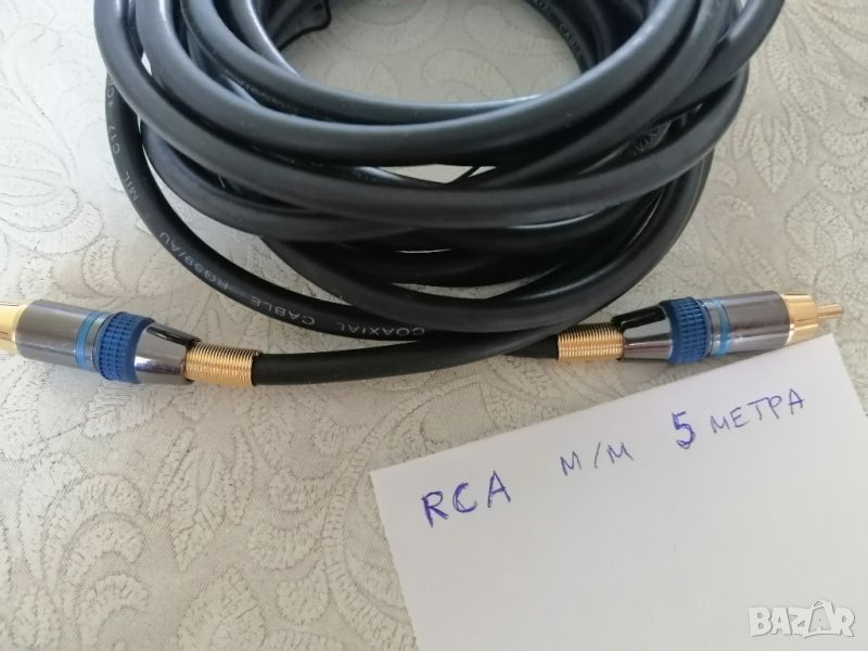 Аудио кабел RCA 5 метра, снимка 1