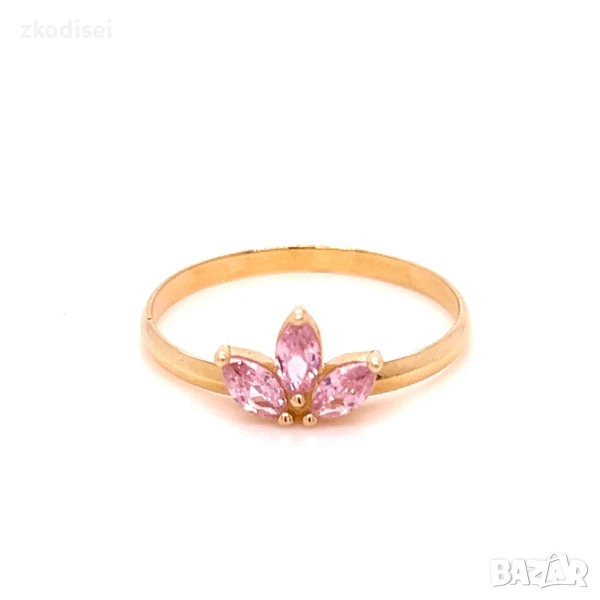 Златен дамски пръстен 1,33гр. размер:59 14кр. проба:585 модел:32142-1, снимка 1