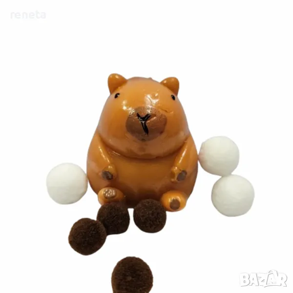 Кaпибара Mochi squishy, Anti stress, Силиконова, 6 см, снимка 1