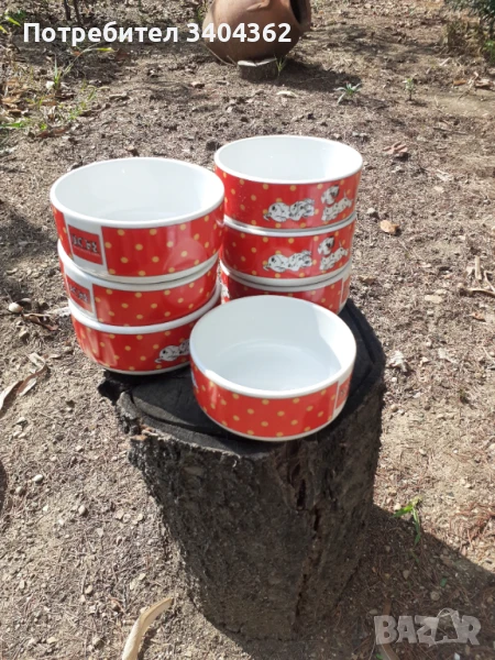 Детски български порцелан порцелан купички далматинци, снимка 1