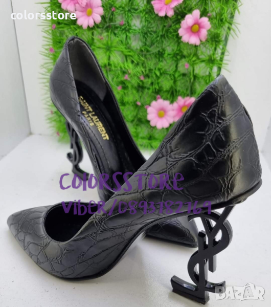 Черни обувки на ток YSL кодVL57E, снимка 1
