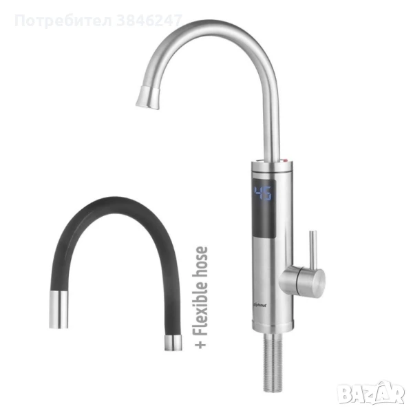 Водонагревател с LED дисплей, гъвкав струйник, снимка 1