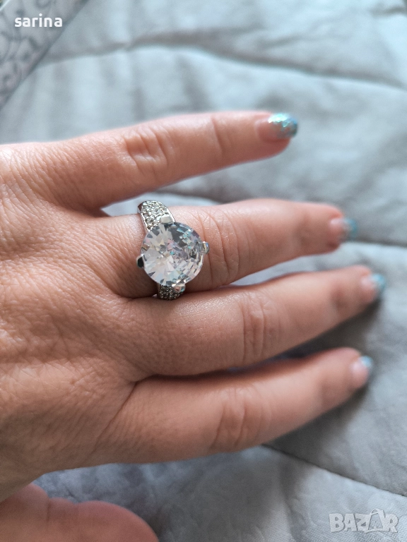 Сребърен пръстен с камък, снимка 1