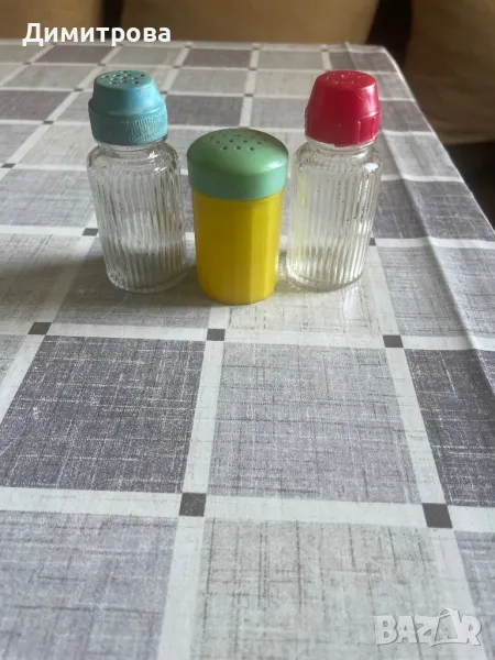 Солница /солници, солничка/ стъклена, солница алпака, снимка 1