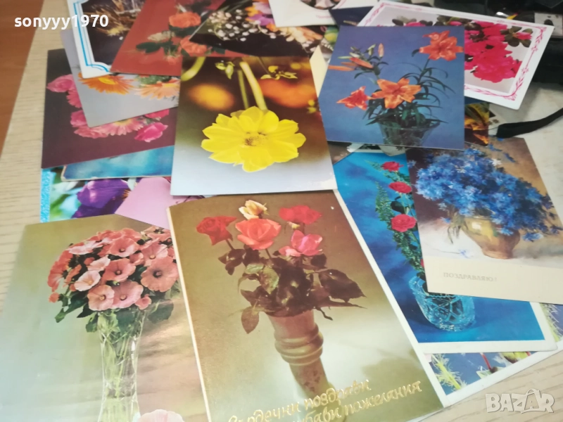 36 КАРТИЧКИ С ЦВЕТЯ ОТ СОЦА 2508251506, снимка 1