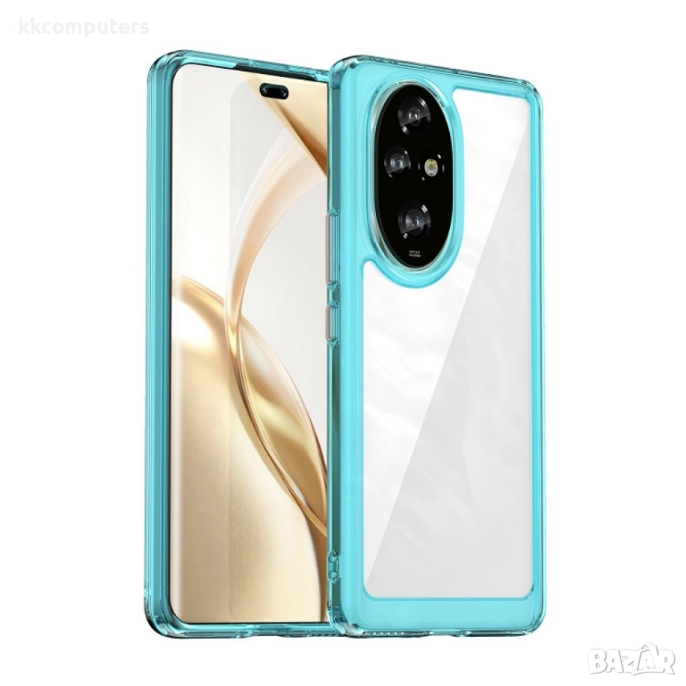 Honor 200 Pro Силиконов Калъф Transparent TPU и Протектор, снимка 1