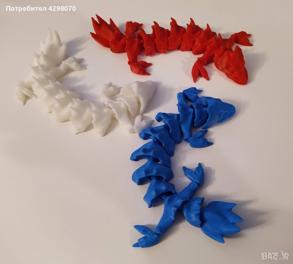 Движещ се гущер, 3Д Принтиран 3D Print, 1 бр. - Flexy Fidget Lizard, снимка 1