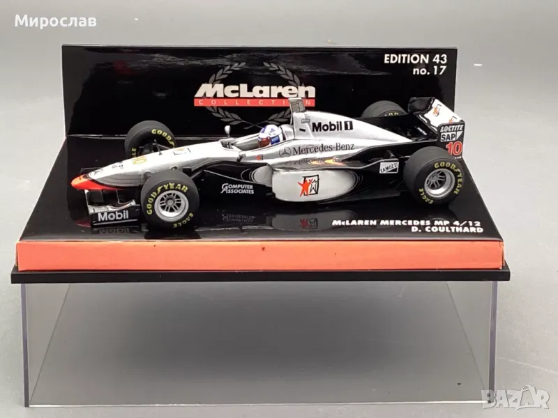 1:43 Minichamps McLaren Mercedes D.Coulthard БОЛИД ФОРМУЛА, снимка 1