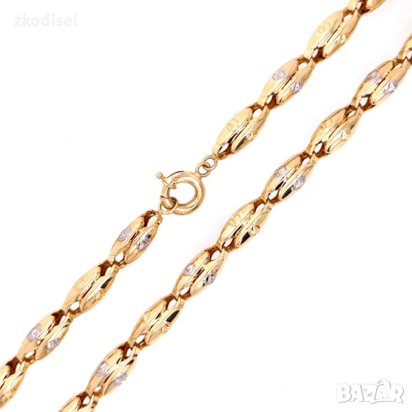 Златен синджир 19,6гр. 62,0см. 14кр. проба:585 модел:32884-5, снимка 1