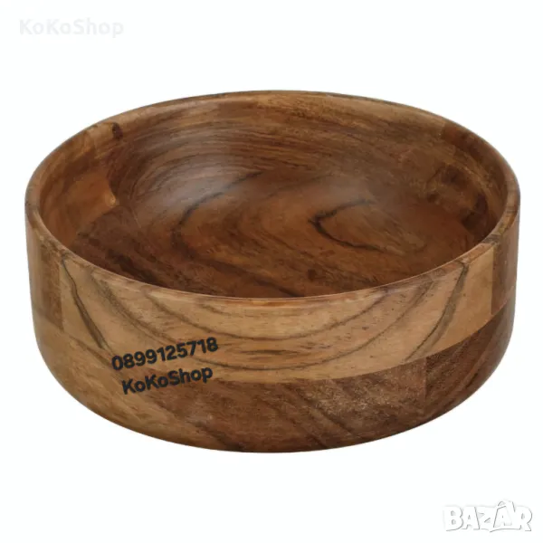 Дървена купа-Ø 15x6 см./купа от естествено дърво/дървена купа, снимка 1