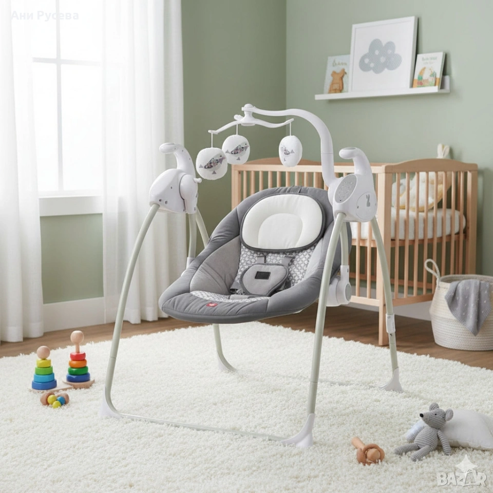 Електрическа люлка шезлонг, снимка 1