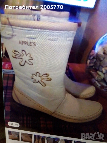 Нови велурени дамски боти-38 номер, снимка 1