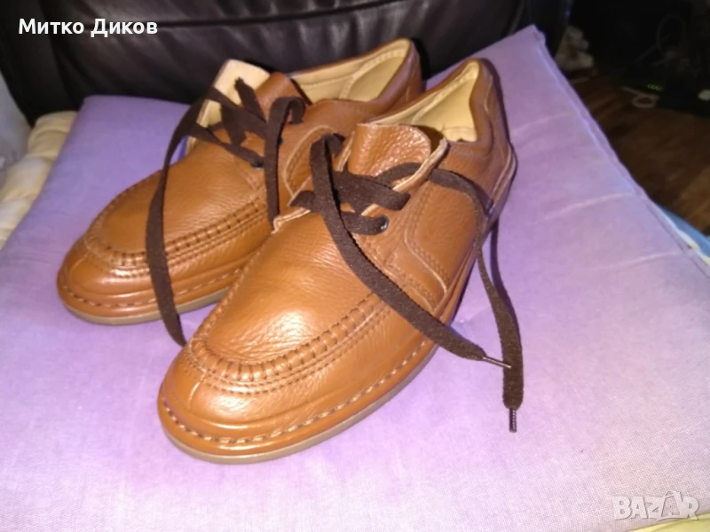 Мъжки маркови обувки нови естествена кожа Clarks стелка 275мм реален размер №43, снимка 1