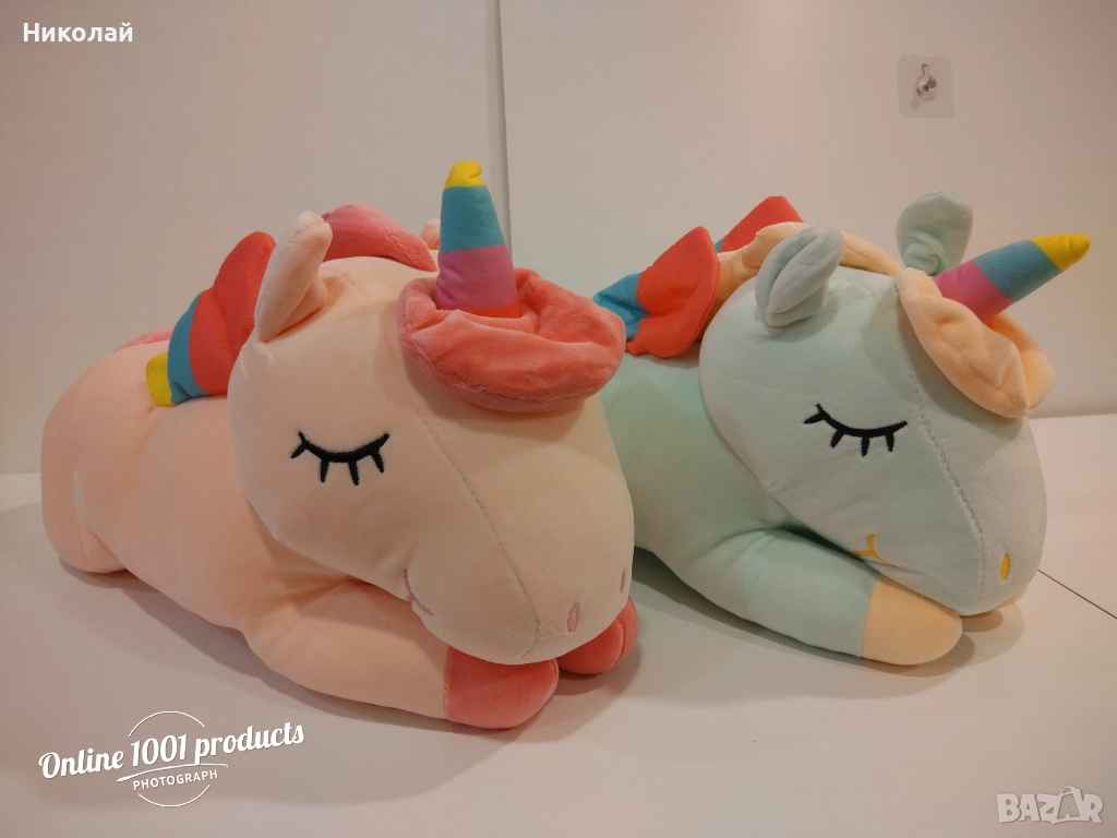 Коледни промоции! - Спящ плюшен еднорог., снимка 1