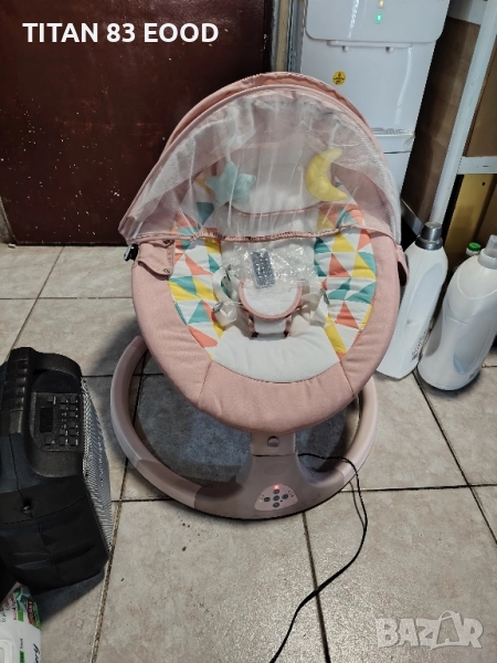 Електрическа бебешка люлка 3в1, с мрежа против комари, снимка 1