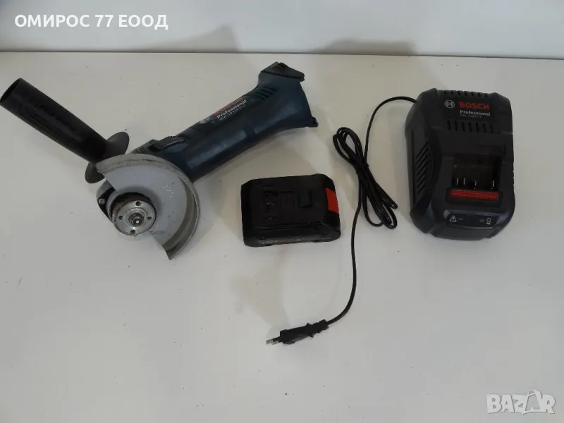 Bosch GVS 18 - 125 V-Li + 4.0 Ah + GAL 1880 - Ъглошлайф, снимка 1