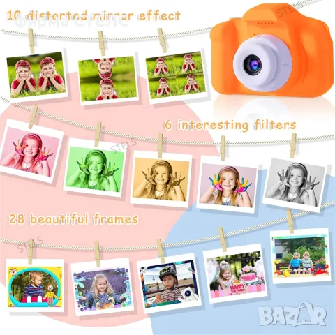 Детски цифров фотоапарат STELS W390 с 16GB карта, Full HD видео, Игри, снимка 17 - Фотоапарати - 40175779