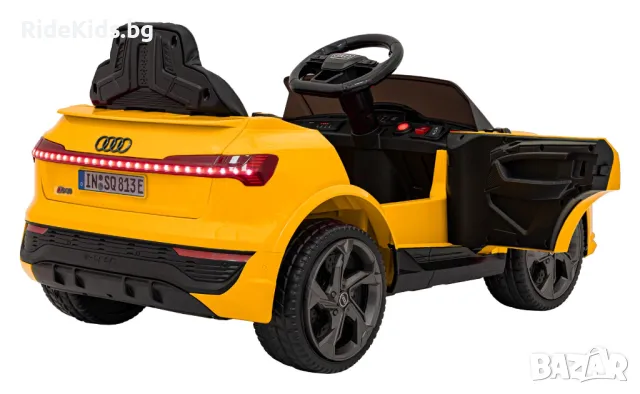 Audi SQ8 12V – Детски акумулаторен джип, Жълт, EVA гуми, снимка 7 - Детски велосипеди, триколки и коли - 50418582