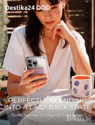 Ултра тънка MagSafe външна батерия 5000mAh безжична – розова, снимка 2 - Друга електроника - 53418085