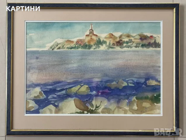 Нанет Баклаян картина - “Несебър” 1983 година акварел