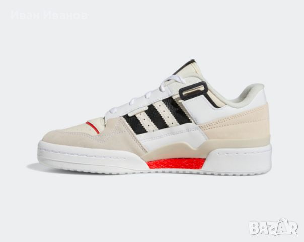 adidas Forum Exhibit Low "White Vivid Red" GZ0937, снимка 4 - Маратонки - 45769812