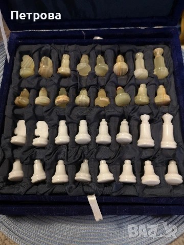 шах от мраморен оникс. , снимка 6 - Шах и табла - 53926647