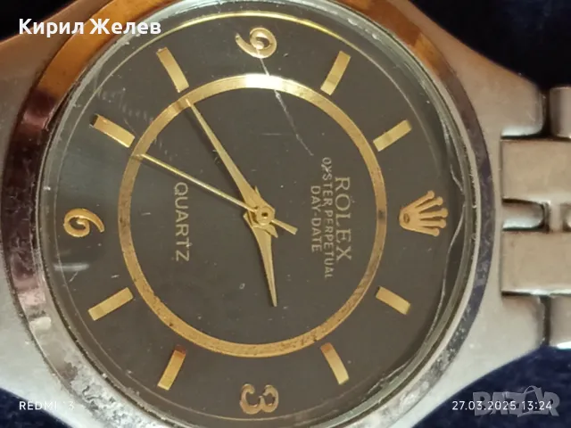 Стилен дамски часовник ROLEX OYSTER PERPETUAL QUARTZ здрава красива верижка 44896, снимка 6 - Дамски - 49661287