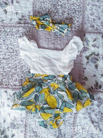 ЛОТ бебешки летни дрехи за момиче бодита рокли, снимка 2 - Комплекти за бебе - 46386761