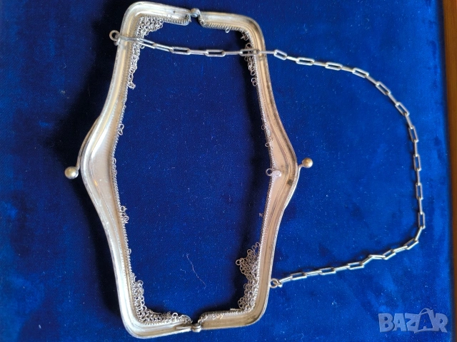вносно посребрена част от малка чантичка, снимка 3 - Антикварни и старинни предмети - 49846549