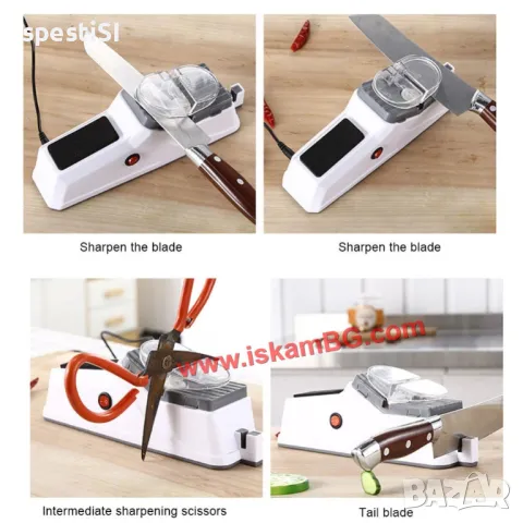 Електрическо точило за ножове Electro Sharpener Pro - с USB вход, снимка 9 - Аксесоари за кухня - 49567856