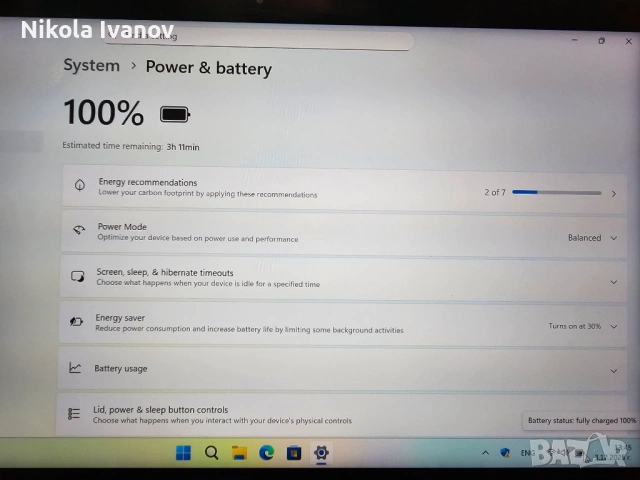Оригинална батерия за Lenovo Thinkpad X380 Yoga | SB10K97589 | 37.44 Wh от 51 Wh | 73% Живот | 15.2V, снимка 6 - Части за лаптопи - 53250445