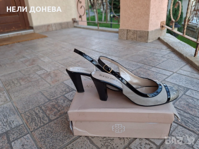 Обувки ЕСТЕСТВЕННА Кроко Кожа и Набук ILARIO MORELLI отворена пета!№37, снимка 2 - Дамски елегантни обувки - 54235637