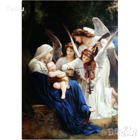 3D Картина "Песен на ангелите" 40 x40 Уникално, снимка 1 - Картини - 46412423