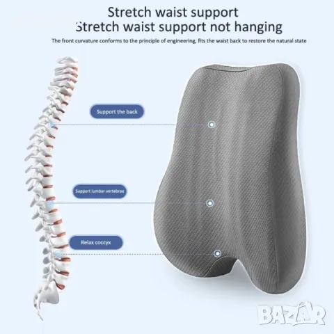 Aнатомична възглавница, Мемори пяна, Сива , снимка 4 - Възглавници - 48853500