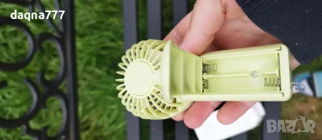 Мини преносим вентилатор на батерии, снимка 10 - Други стоки за дома - 50786621