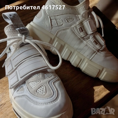 Бели високи дамски маратонки , снимка 4 - Маратонки - 52084249