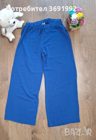 Ефирен летен панталон със широк крачол, снимка 2 - Панталони - 46446528
